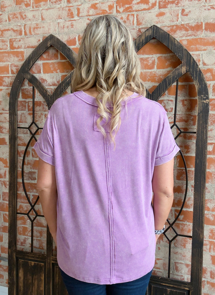 Softer Than Silk Tee-Violet