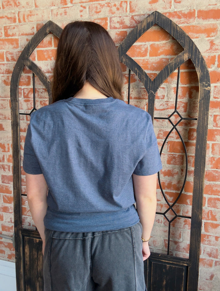 Navy The Lake Is My Happy Place Graphic Tee