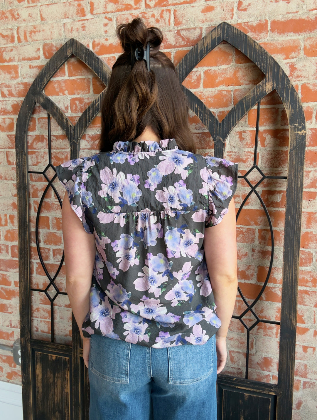 Unexpected Beauty Floral Ruffle Sleeve Blouse