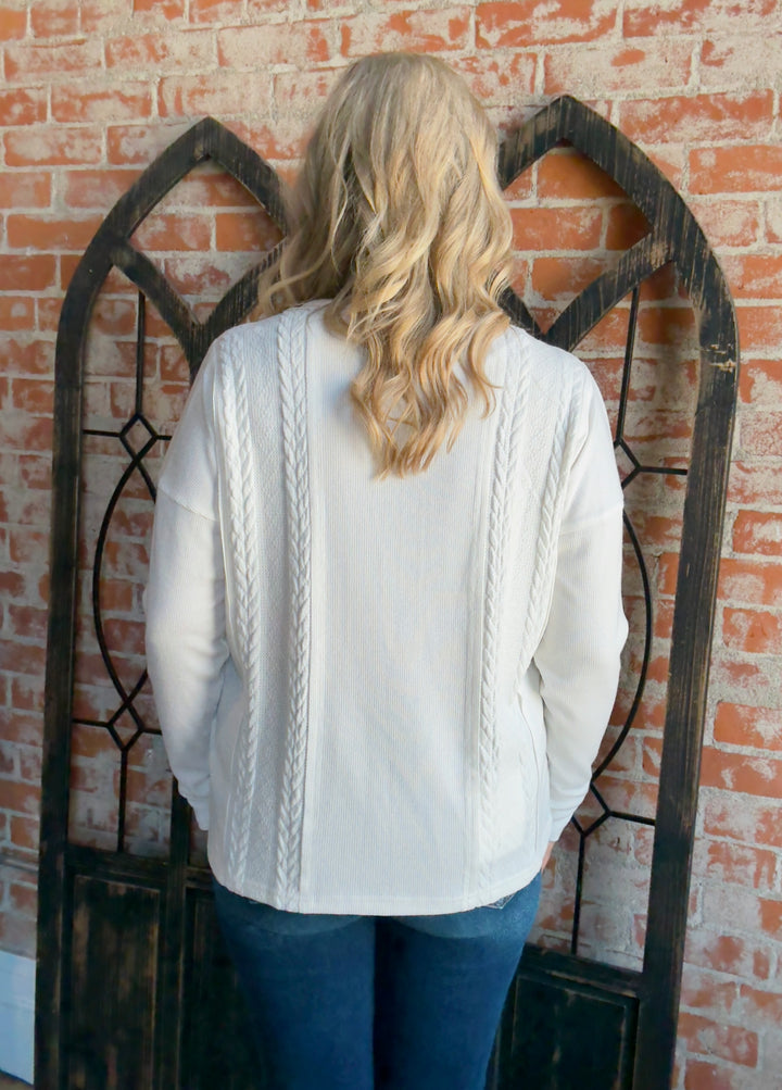 Keeping Secrets Cable Knit Long Sleeve