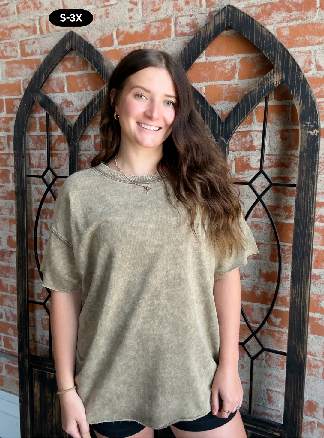 I'm Here For It French Terry Tee-Mocha