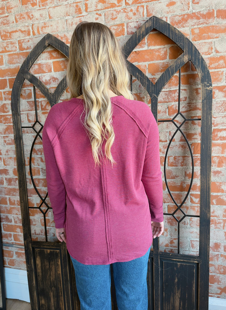 Follow Me Thermal Long Sleeve -Cabernet