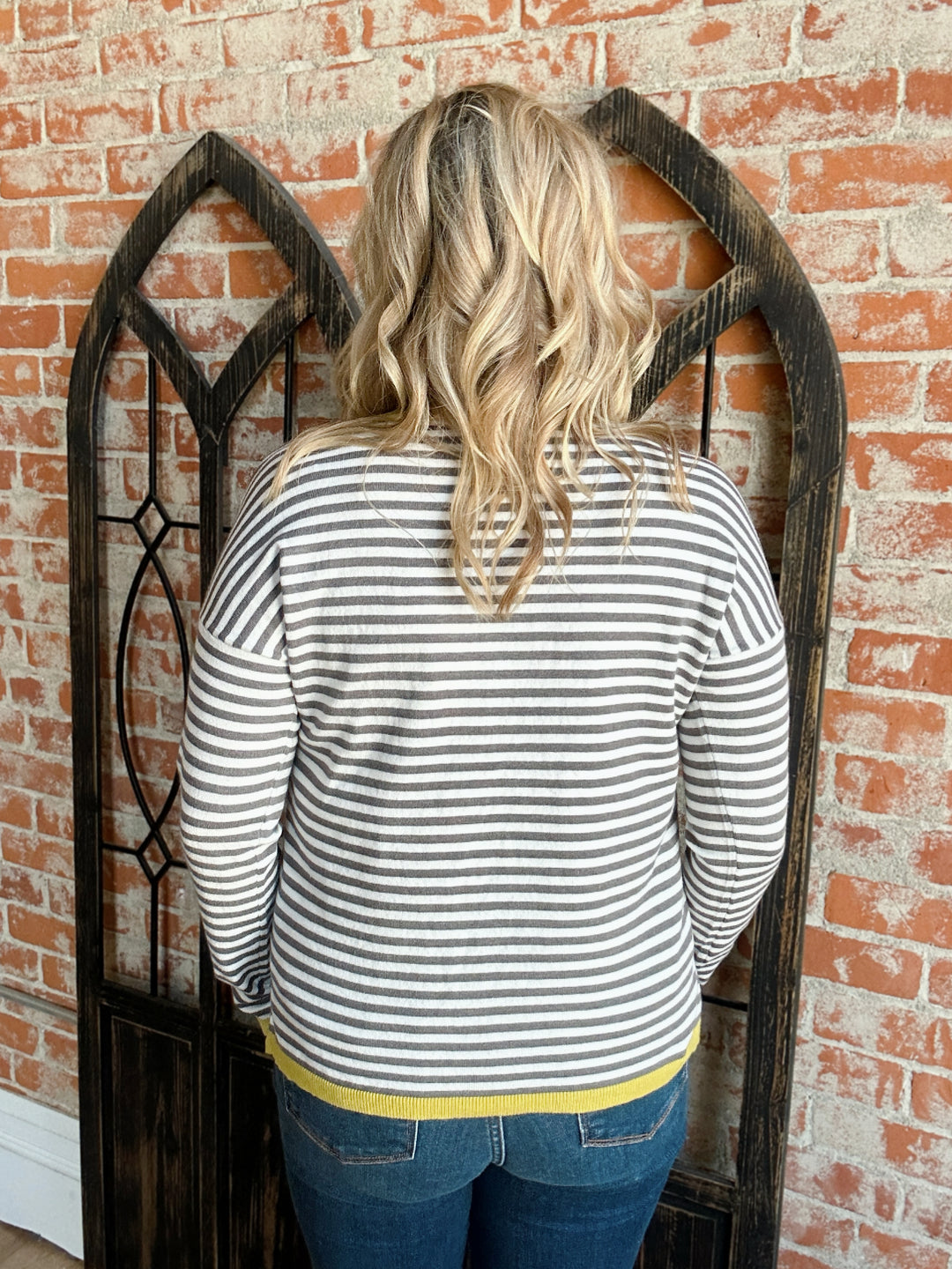 Just A Pop of Color Striped Crewneck-2 Colors