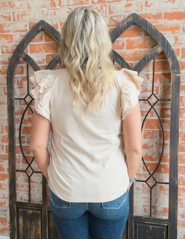 Head In The Clouds Crochet Sleeve-Natural