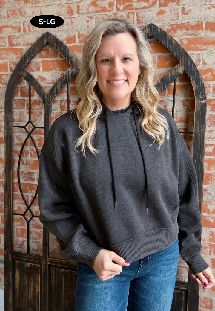 With A Passion Burnout Hoodie-Black