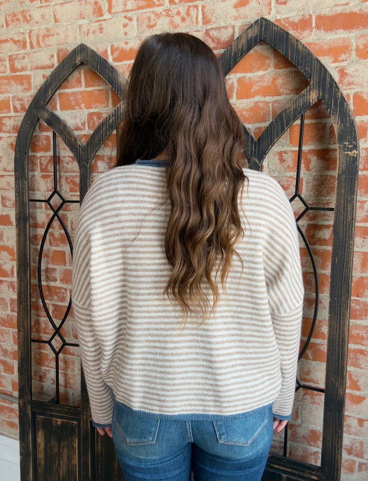 Top Of Mind Striped Sweater Cardigan- 4 Colors