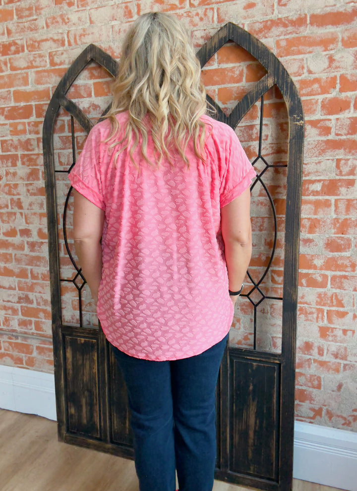 Cling To Me Embossed Tee-2 Colors