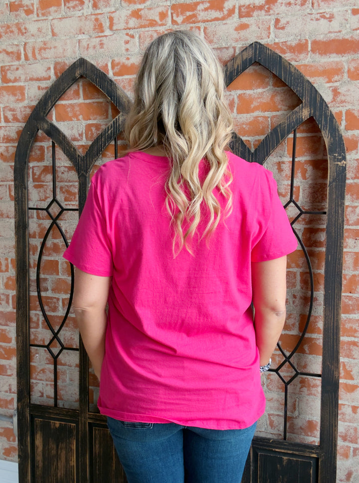 Put My Trust In You Boyfriend Tee-Pink Tones