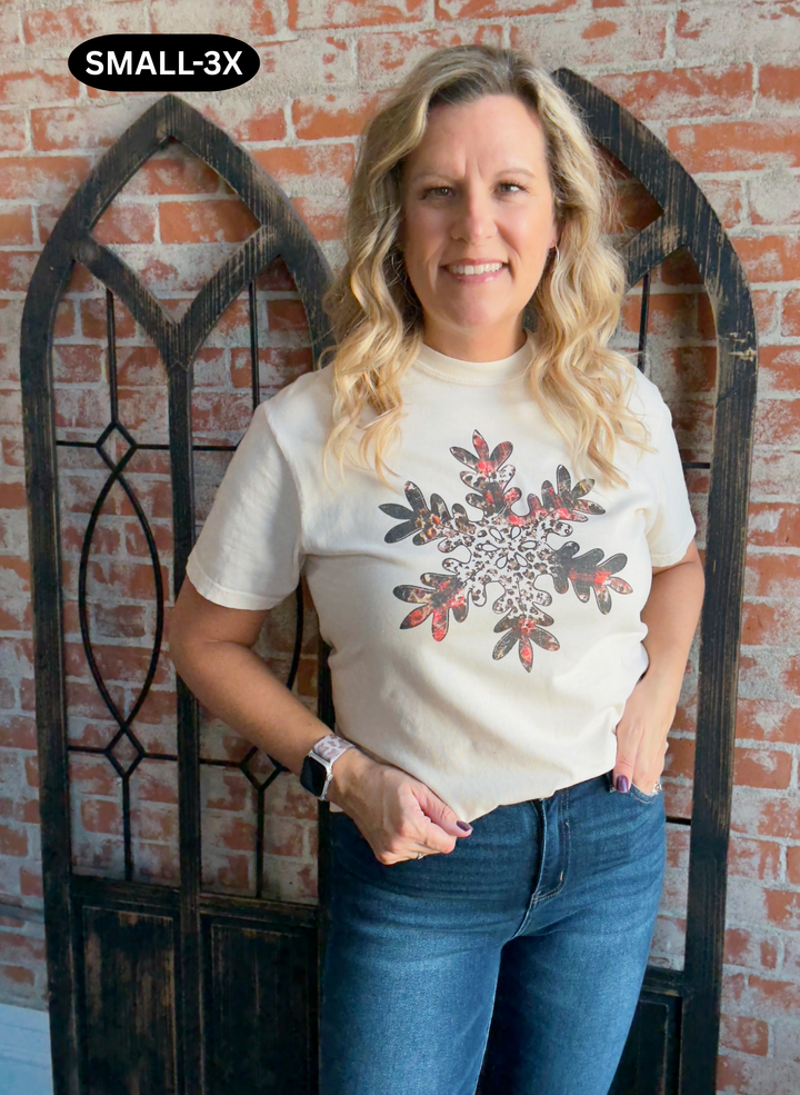 Stylish Snowflake Graphic Tee