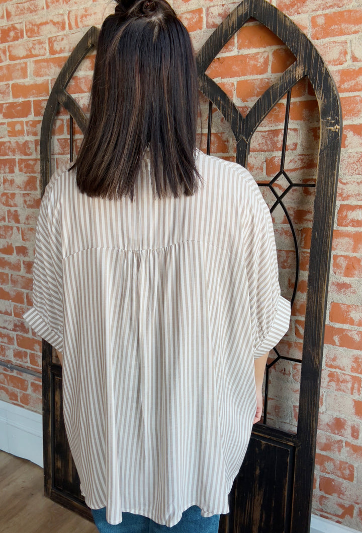 Easy Dayz Striped Button Up