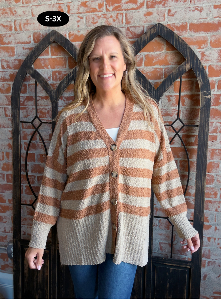 Iced Caramel Latte Teddy Cardigan