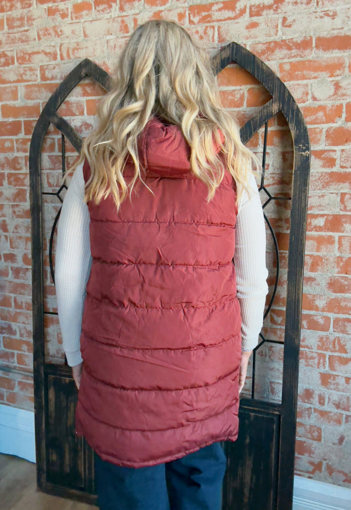 Always In Demand Long Vest-Fall Colors
