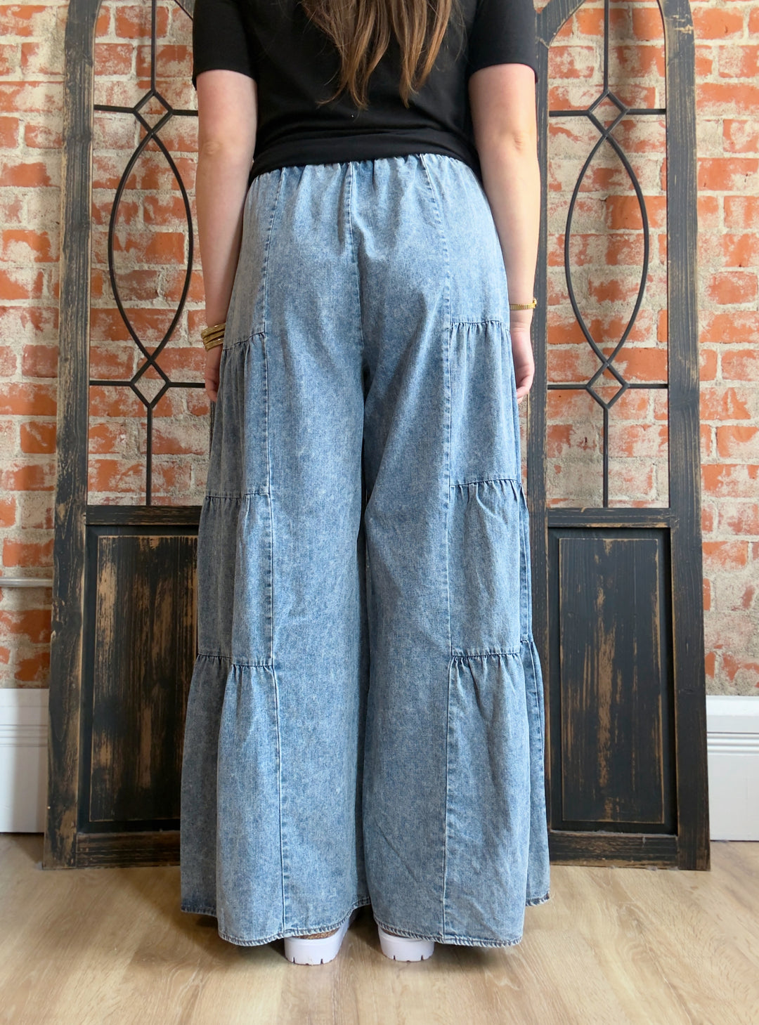 Ya That's Me Tiered Denim Pant