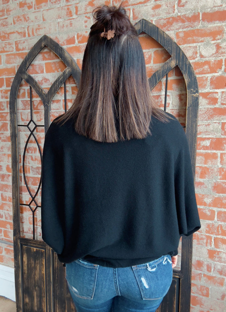 There To Layer Relaxed Cardigan-Black