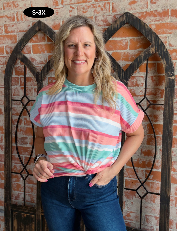 Summer Ready Striped Tee