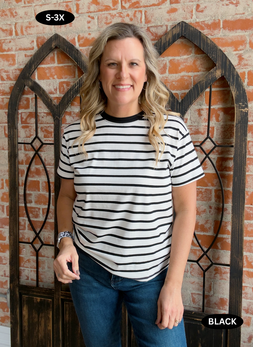 Keeping It Together Striped Tee-3 Colors