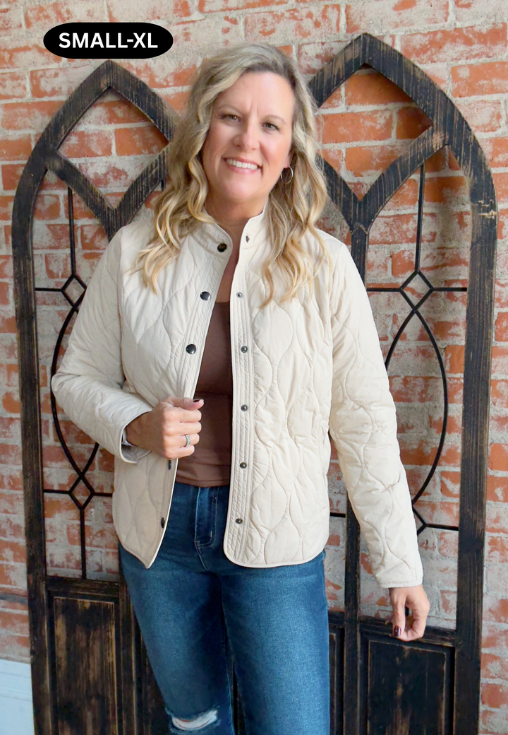 Make Me Stay Quilted Jacket