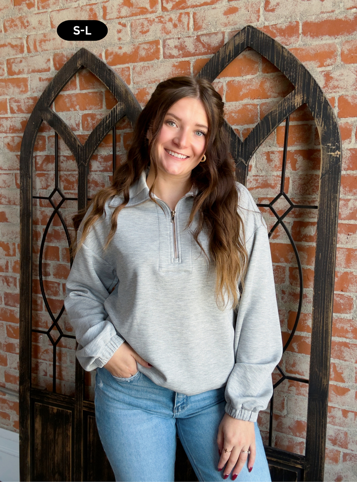 Elevated Lounging Collared Scuba-Grey