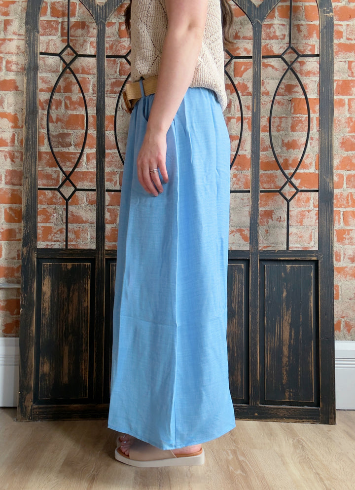 Take Me To France Button Skirt