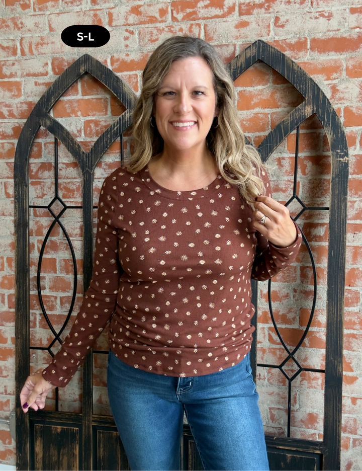 My Pick Floral Henley