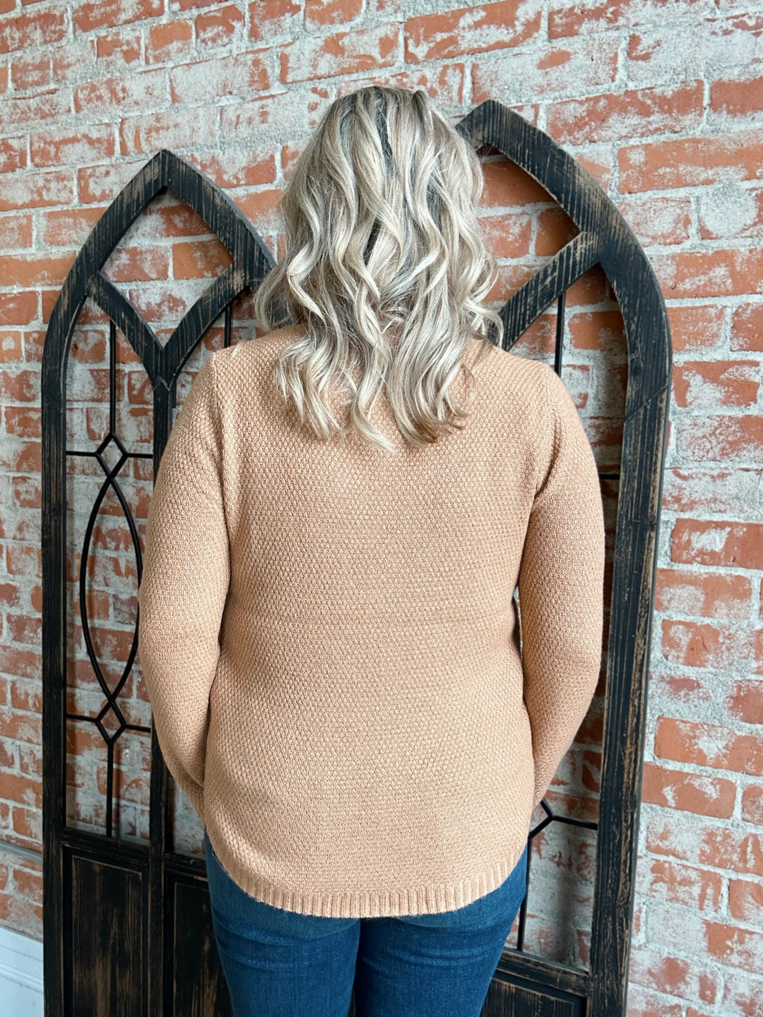 Time After Time Heathered Sweater-Wheat