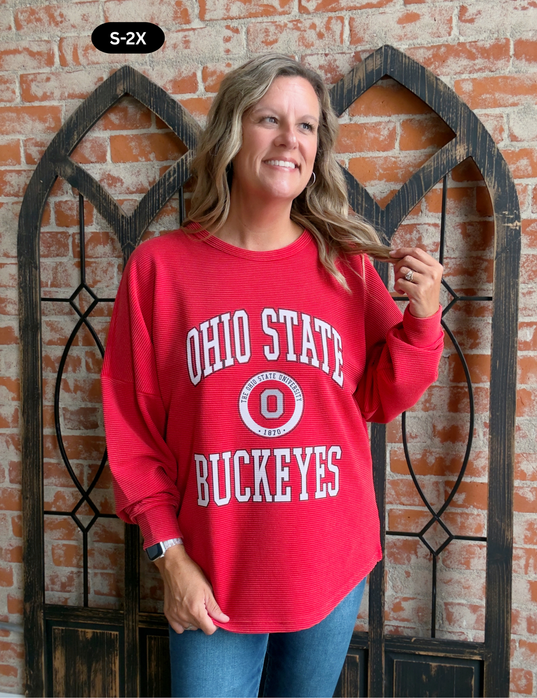OSU Relentless Red Ribbed Pullover