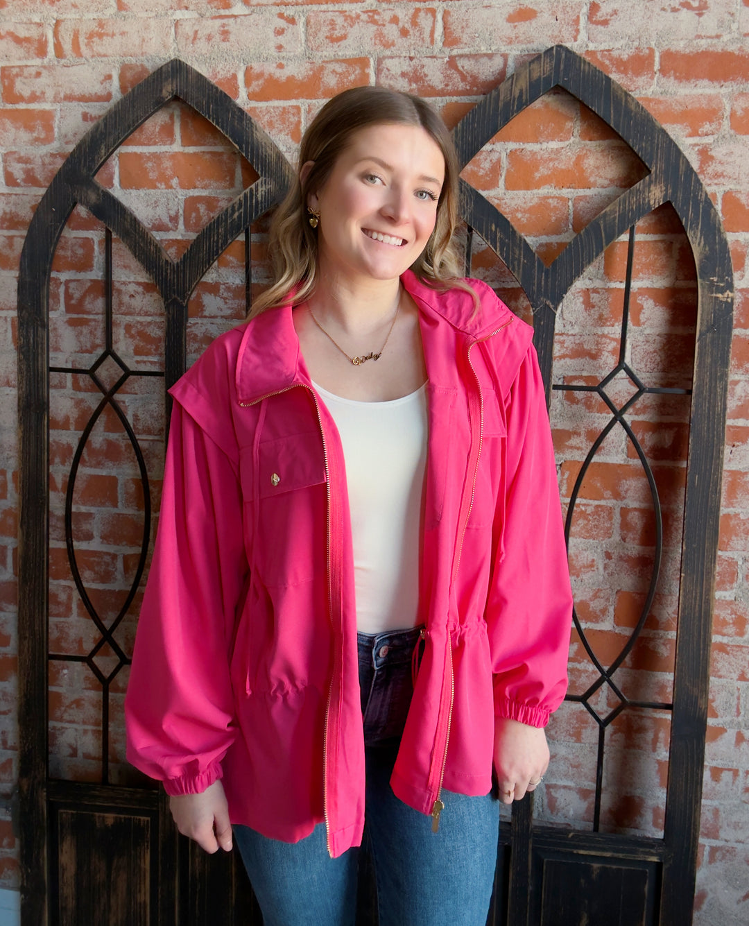 Just Go With It Spring Jacket- Orchid & Coral