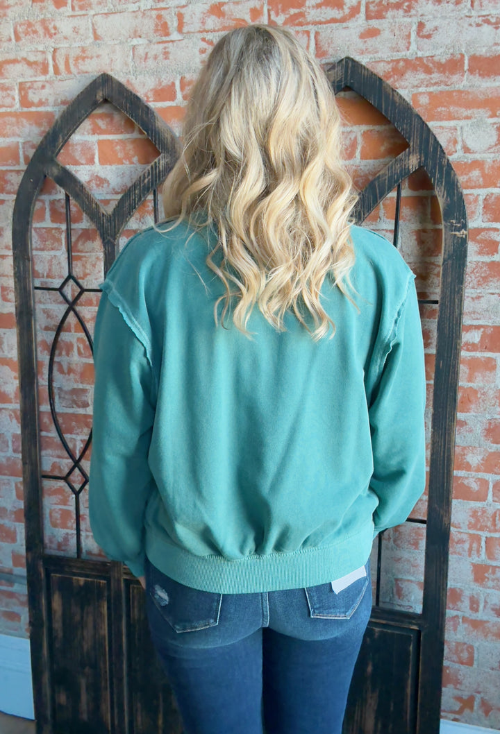 Adore It Exposed Seam Sweatshirt- 2 Colors