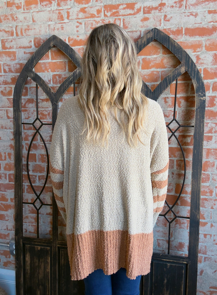 Iced Caramel Latte Teddy Cardigan