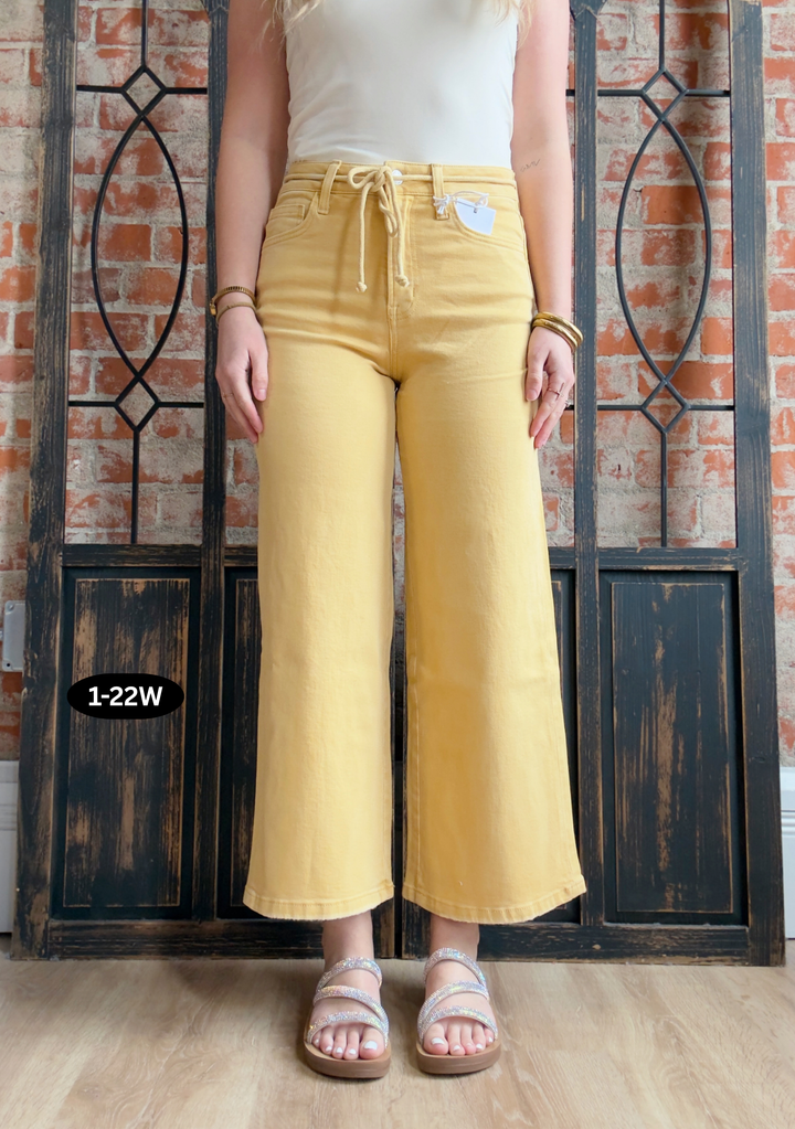 Vervet- Golden Girl Cropped Straight Leg