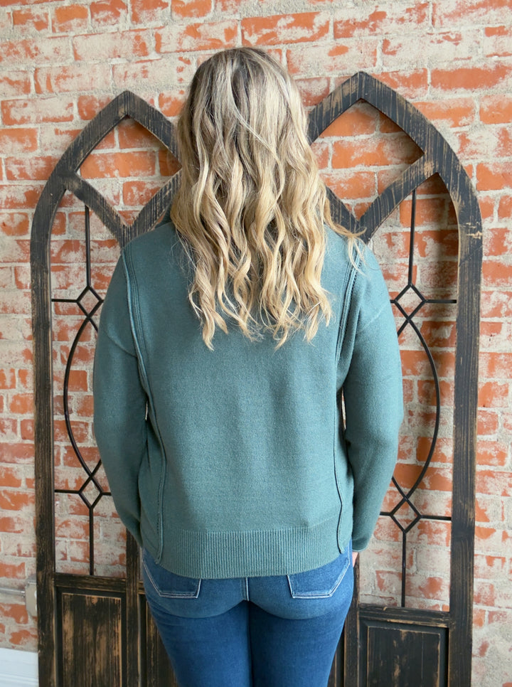 My Only Sweater Halfzip-Jade