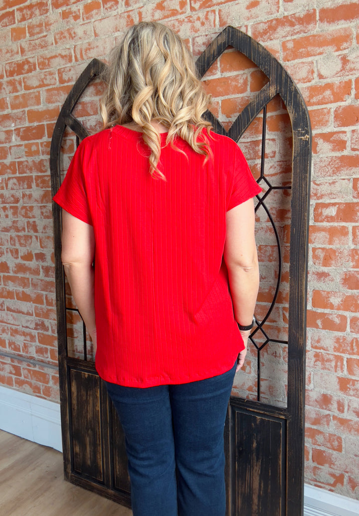 One Day At A Time Wide Ribbed Tee- 2 Colors