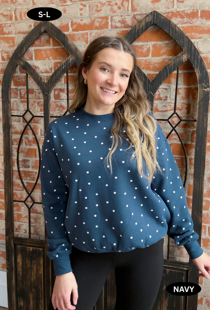 Dotty Darling Crewneck-2 Colors