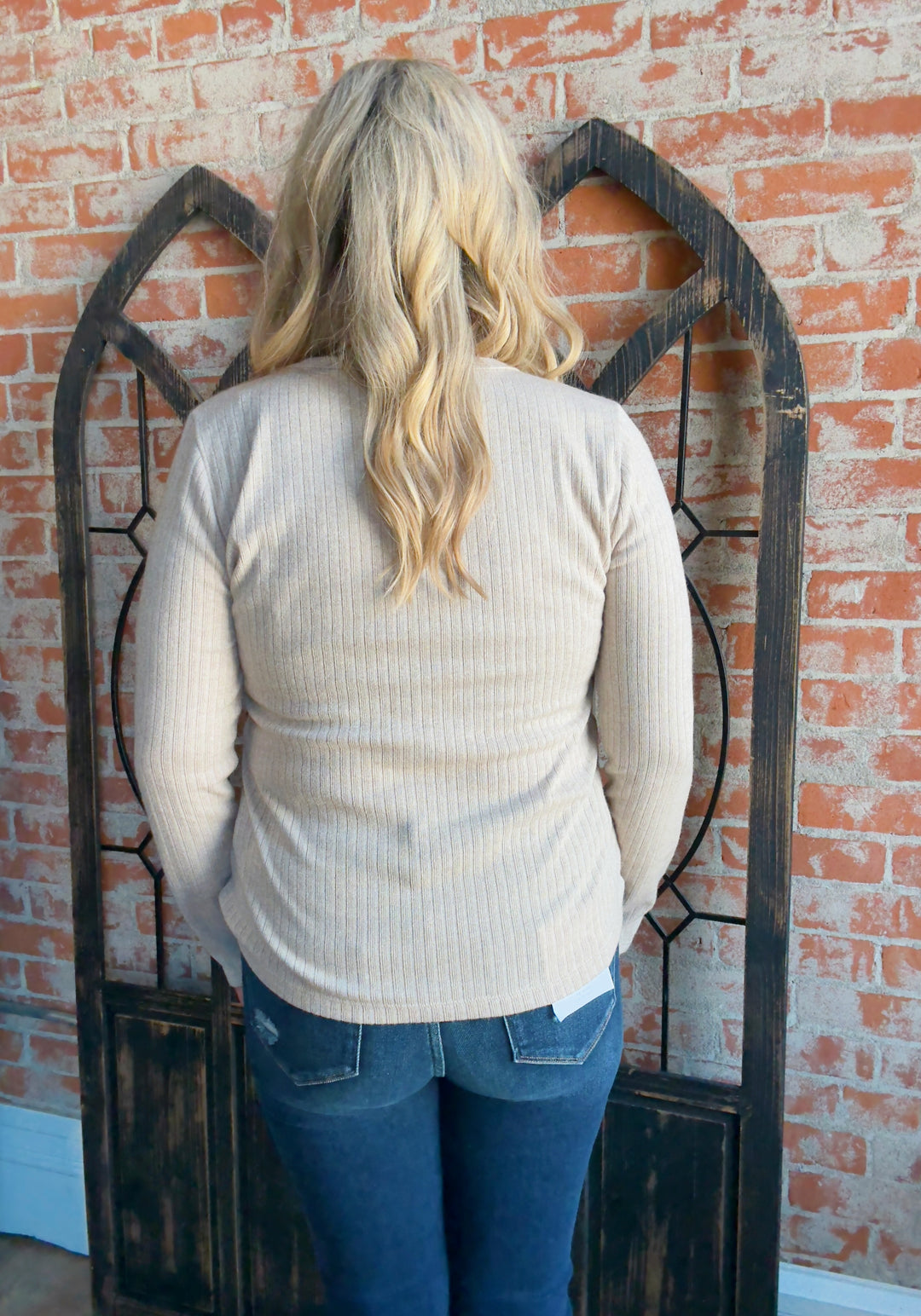 My Weakness Basic Long Sleeve-Taupe