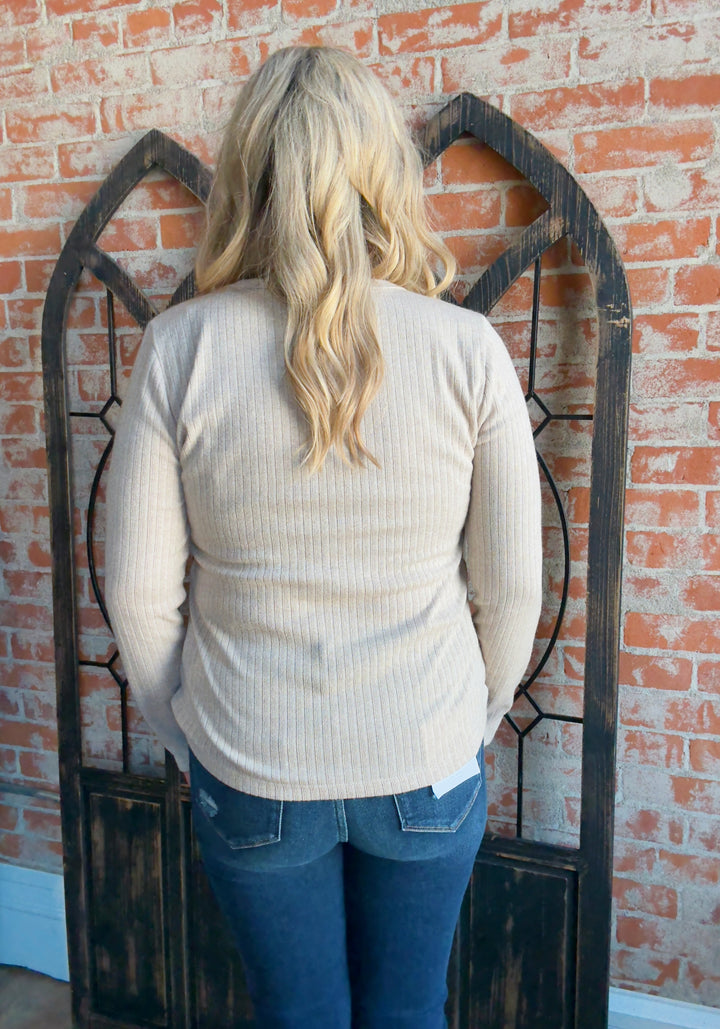 My Weakness Basic Long Sleeve-Taupe