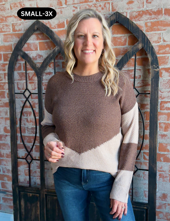 Towards You Chevron Color Block