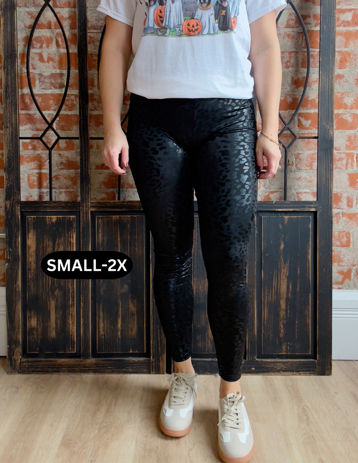 Shiny Leopard Legging