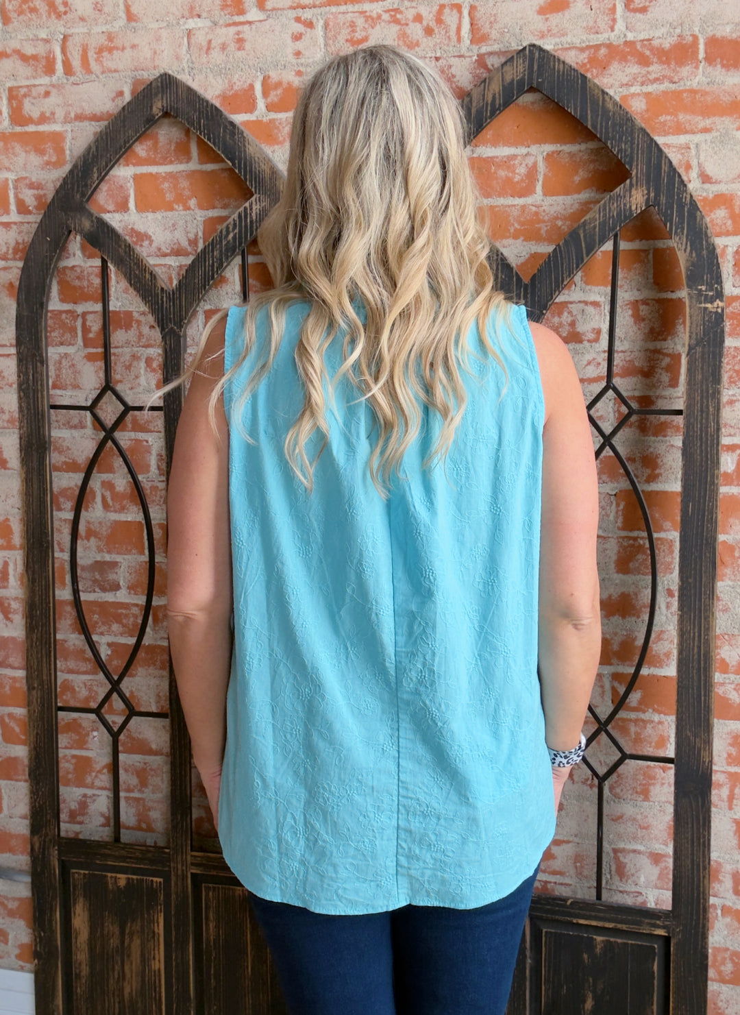 When In Rome Embroidered Tank-Summer Colors