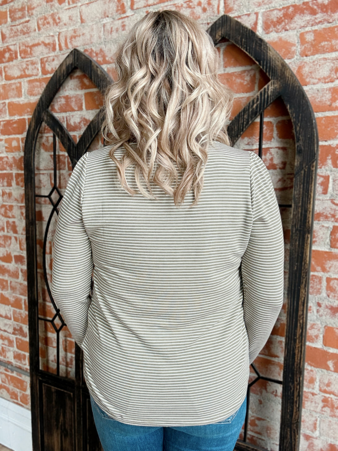 Simple Conversation Stripe Long Sleeve