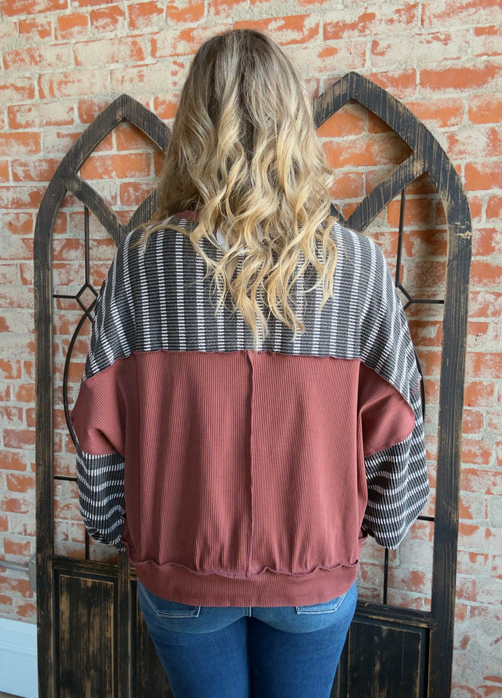 What's Next Striped Long Sleeve