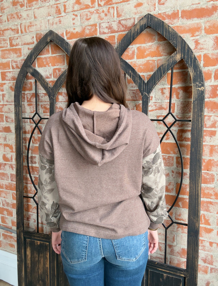 Leading The Way Floral Color Bock Hoodie