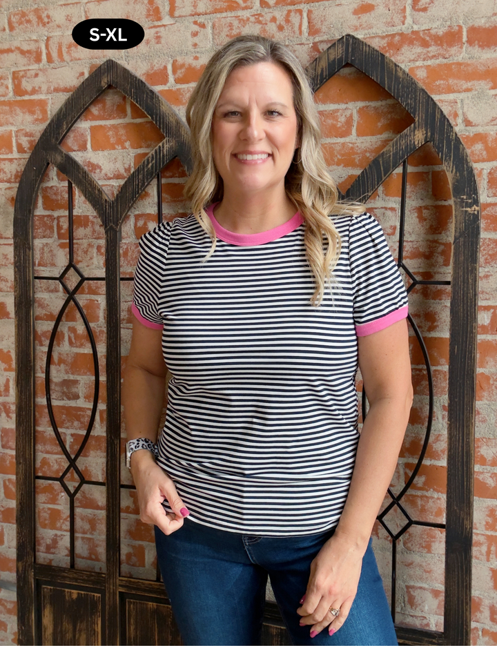 It's A Guarantee Striped Tee
