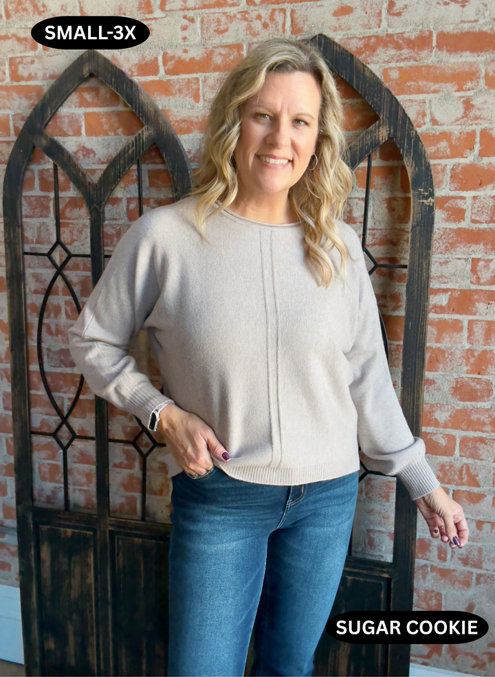 From This Moment On Center Seam Sweater-3 Colors