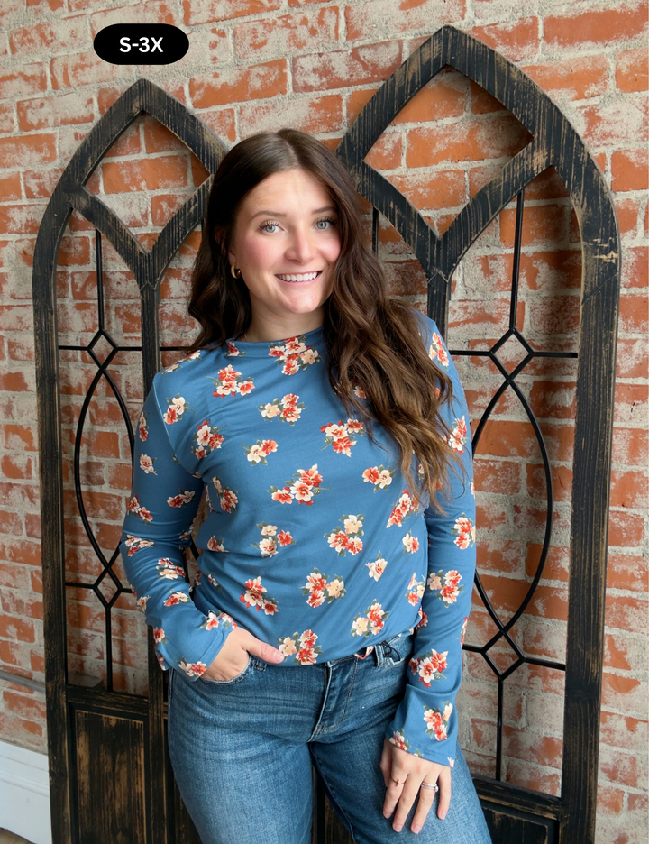 Fiery Floral Long Sleeve