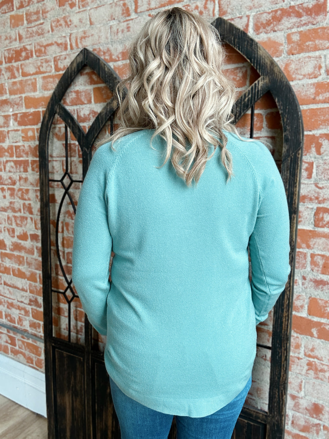 Can't Go Wrong Sweater-Aqua