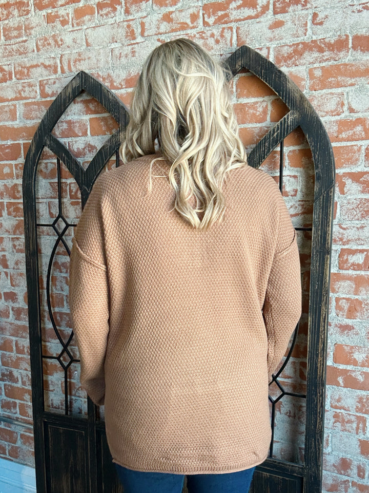 On My Side Button Henley Sweater-Multiple