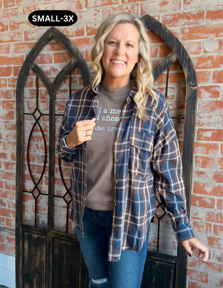 Fall Festivities Flannel-Brown