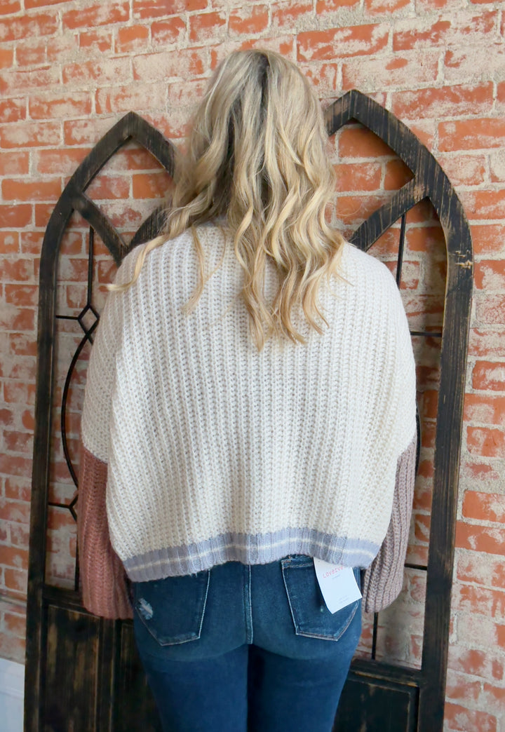 Make Note Of It Color Block Cardigan