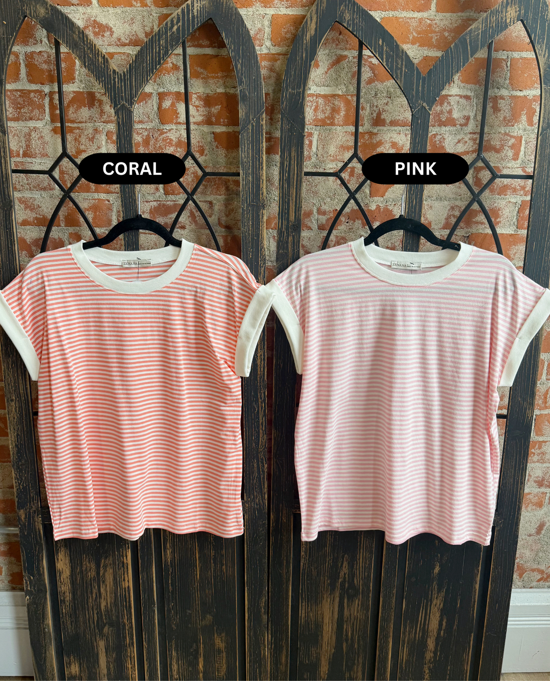 That's For Me Striped Cap Sleeve- Pink Tones