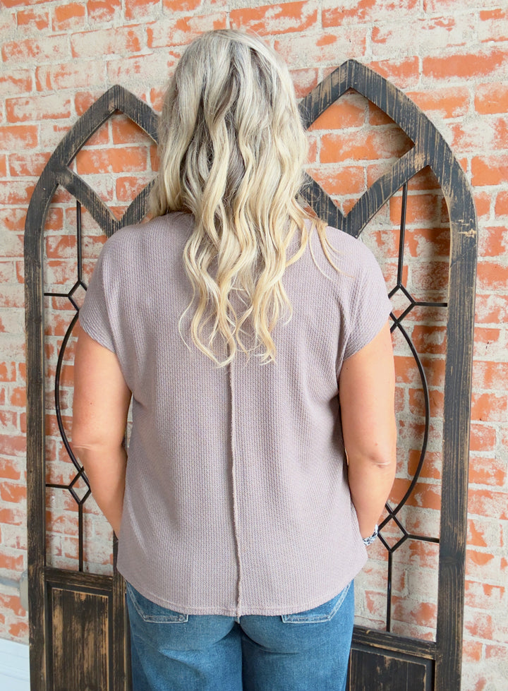 Don't Count Me Out Waffle Knit Tee